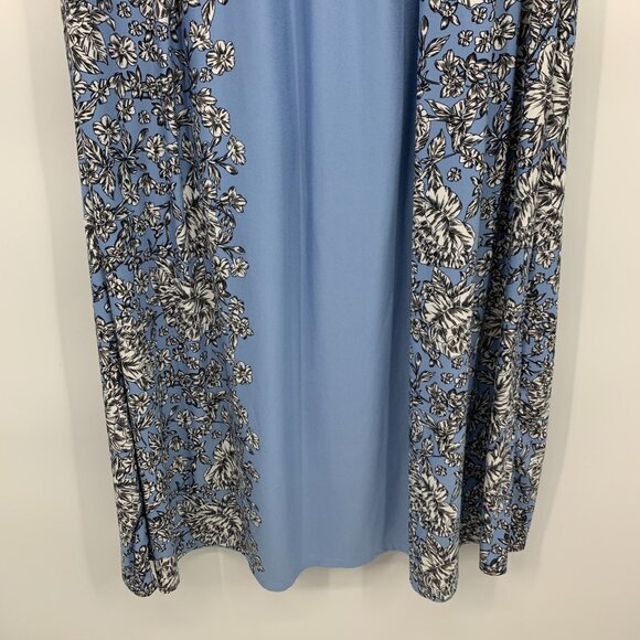 Soma Dress Maxi Blue Floral Print Sleeveless Soft High Neck - Picture 11 of 11